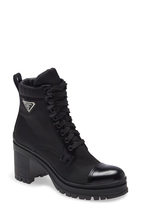 prada military boots|prada block heel combat boots.